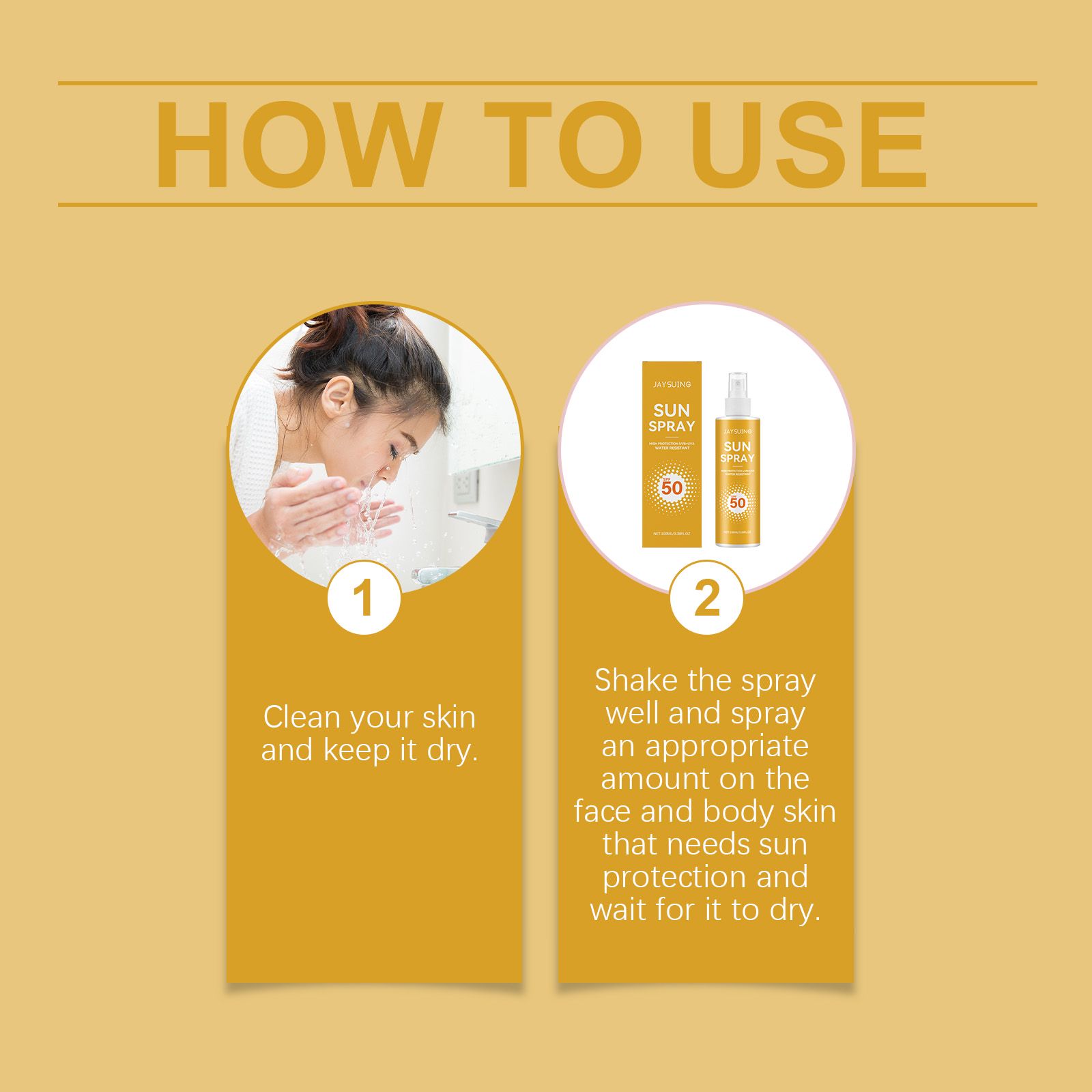 Waterproof Protection Spray Lightweight Portable Physical Shield Moisturizing For Face And Body 100ml