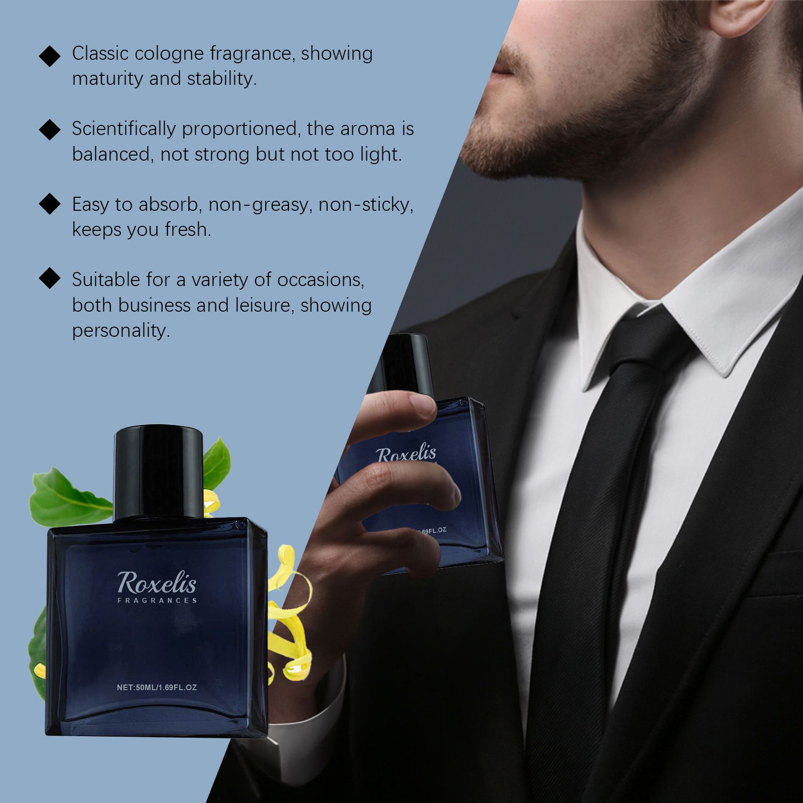 Men Charm Perfume Rosemary Sandalwood Fresh Long Lasting For Daily Wear And Dates