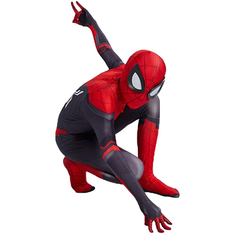 (HH6, 110CM) Superhero Spiderman  Costume Bodysuit for Kids Spandex Zentai Halloween Cos