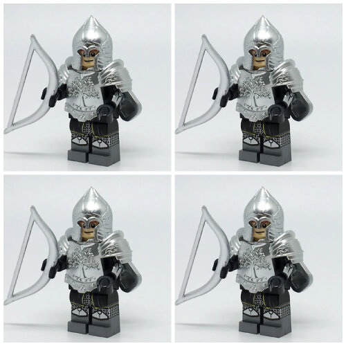 (Gondor Archers Soldiers 4 Action Toys) Lord Of The Rings Hobbit Mini Figures Fits Lego