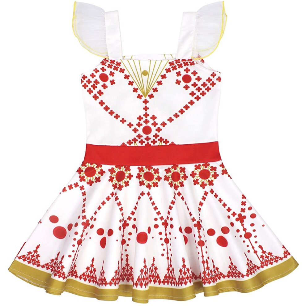 (5-6 Years, Red) AmzBarley Girls Felicie Costume Dress up Ballet Dance Kids Birthday Hol
