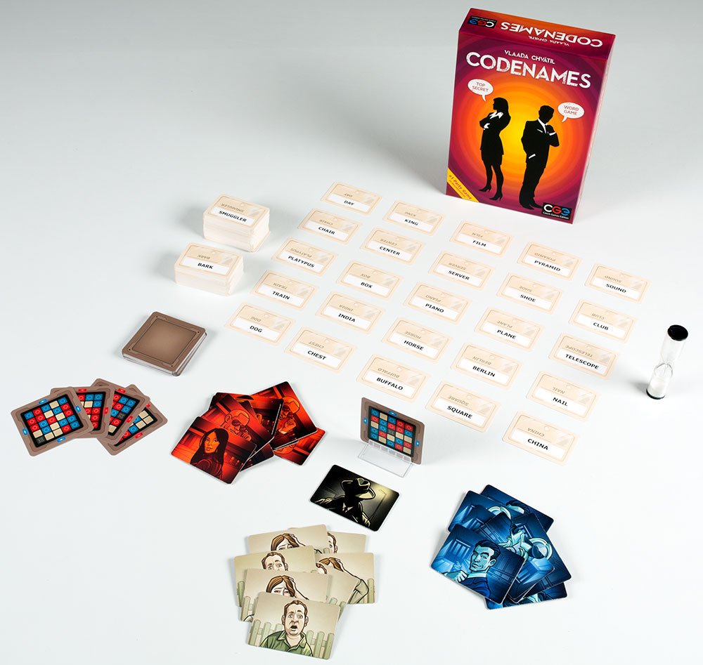 Codenames Board Game Party Card Games English Edition Fun Gift for Game Night Date Night Updated Toys Gifts for Couples Teens Boys Girls Ages 10 and Up 2-8 Players 15 Minute Playing Time