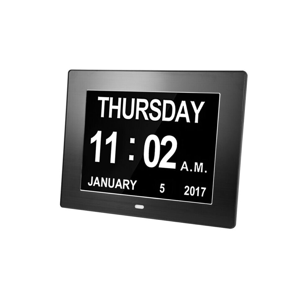 Digital Day Clock LED Calendar Dementia Alarm Time Date Month Memory