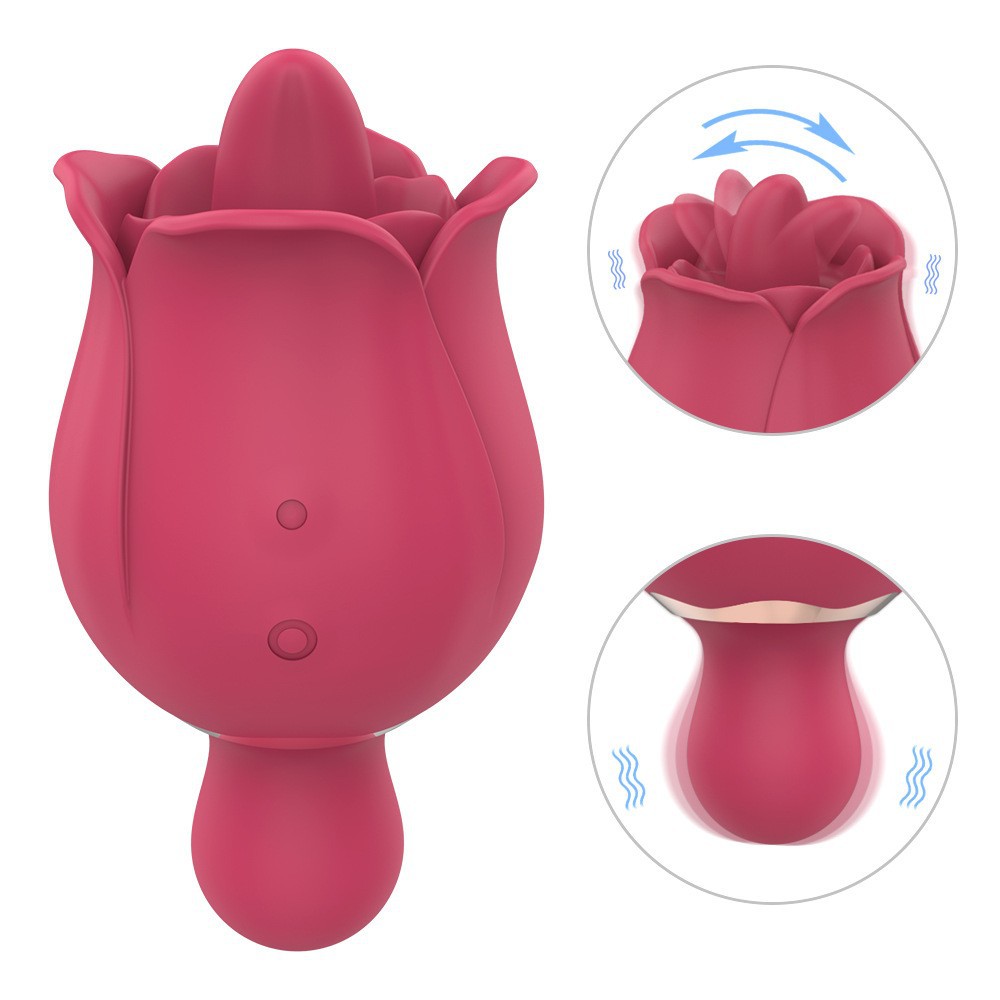 Sex Toys Rose Dildo Vibrator - Upgraded Adult Toys with 9 Powerful & Vibrating Modes for Women Clitoral Nipple,Waterproof Rose Sucker Sex Stimulator G Spot Vibrators for Woman Couples Adult Sex Toys & Games
