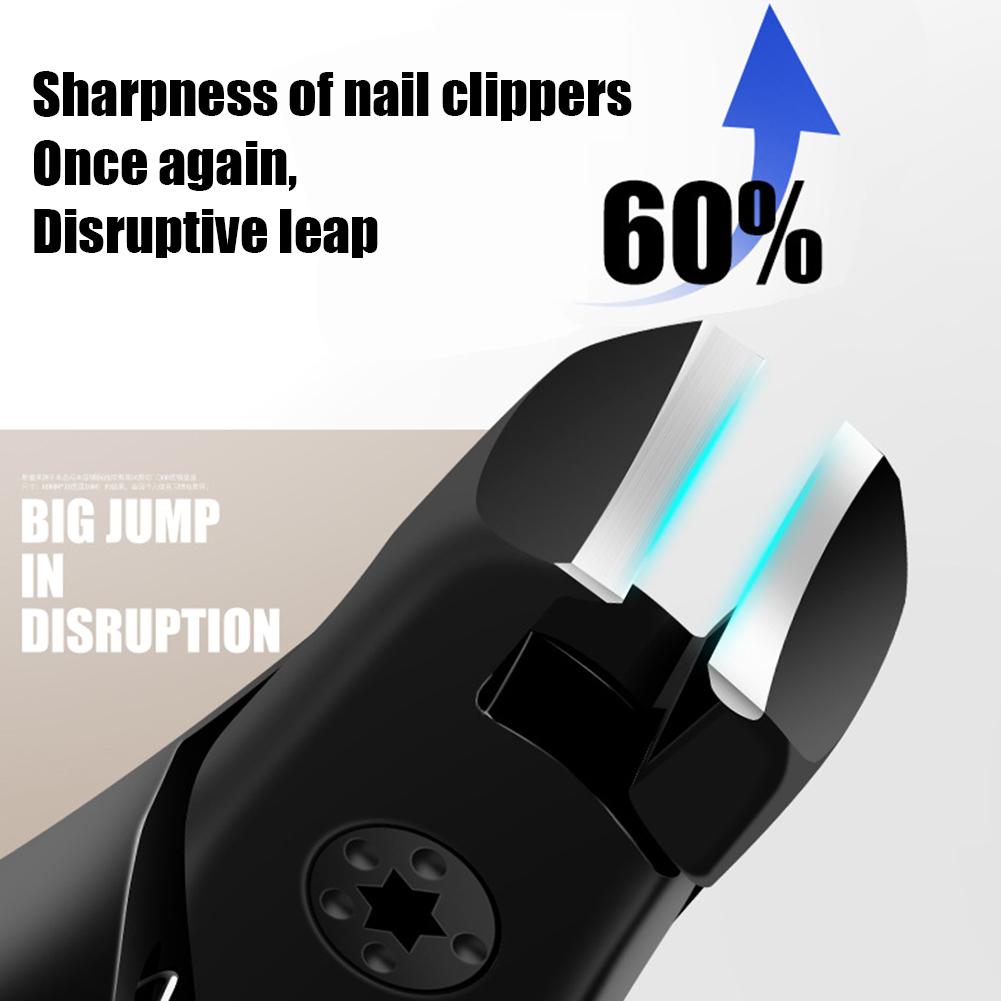 (Blue) Nail Clippers Thick Hard Nail Special Nail Clippers Manicure Fingernail Cutter Toes Nail Clipper Pedicure Tools Anti-splash Large Size Household Tool
