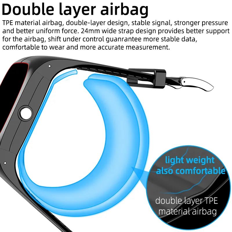 Smart Watch Air Pump Sphygmomanometer Medical Grade Heart Rate Wristband Health Bracelet Smartwatch