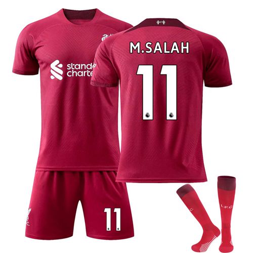 22/23 Kids Boys Football Kits Boys M.SALAH NO.11 Home Football Kit