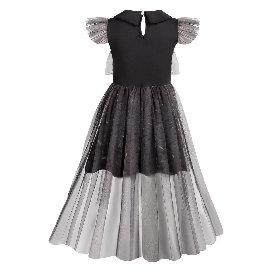 (Only Dress 3~4 Years) Wednesday Addams Costumes Dress For Girls Kids Family Halloween Cosplay Party Outfit Easter Costumes