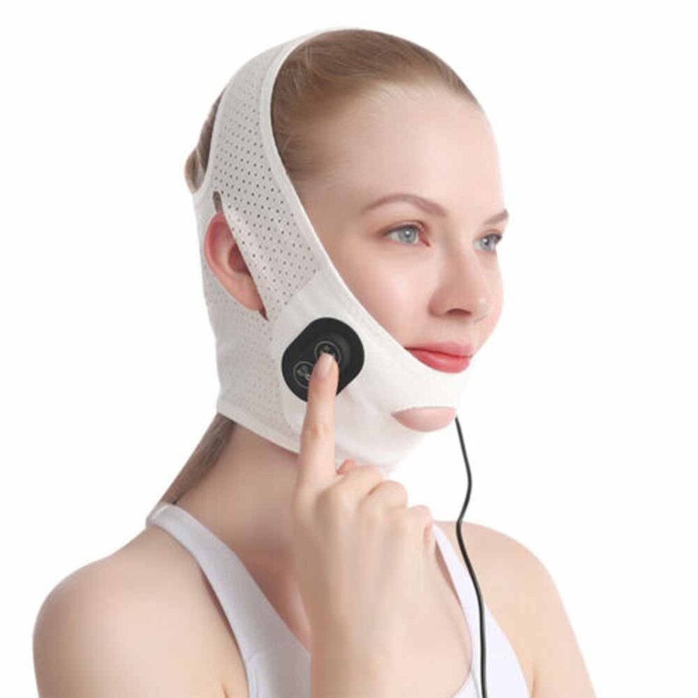 Electric Face V-Line Slim Lift Mask Chin Cheek Slimming Belt Strap Band Massager