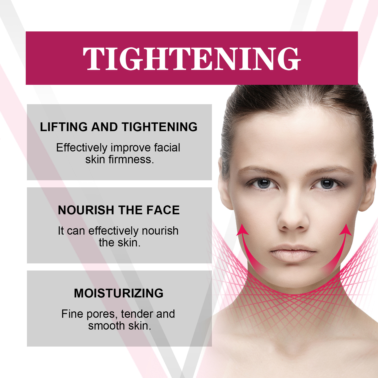 V-Shape Face Slimming Cream Remove Masseter Muscle Firming Double Chin Lift Anti-Aging Beauty Massage