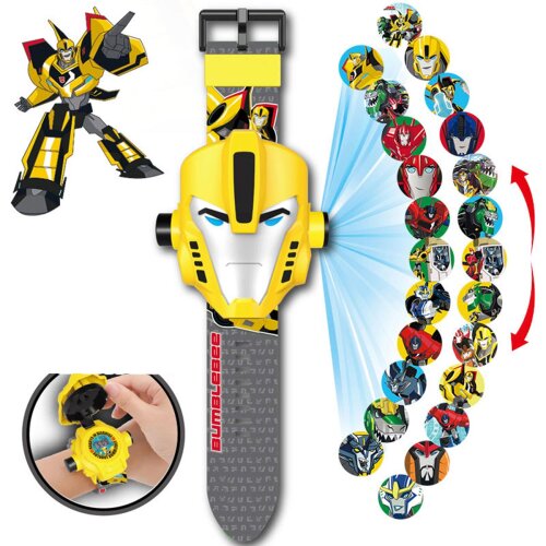 Bumblebee  Kids Electronic Projection Watches Digital Childrens Watch 24 Projection 3D Cartoon Watches