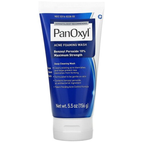 PanOxyl Acne Foaming Wash 10 Percent Maximum Strength Acne Treatment