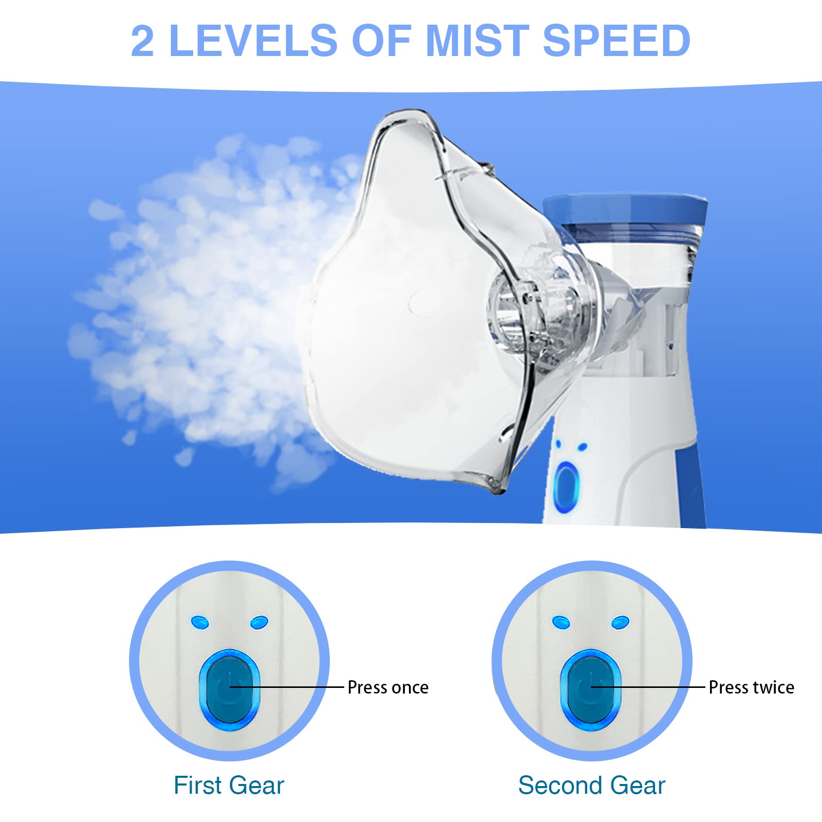 Handheld Nebuliser Machine Nebuliser with Portable Design  Designed Device Suit for Home and Travel Use