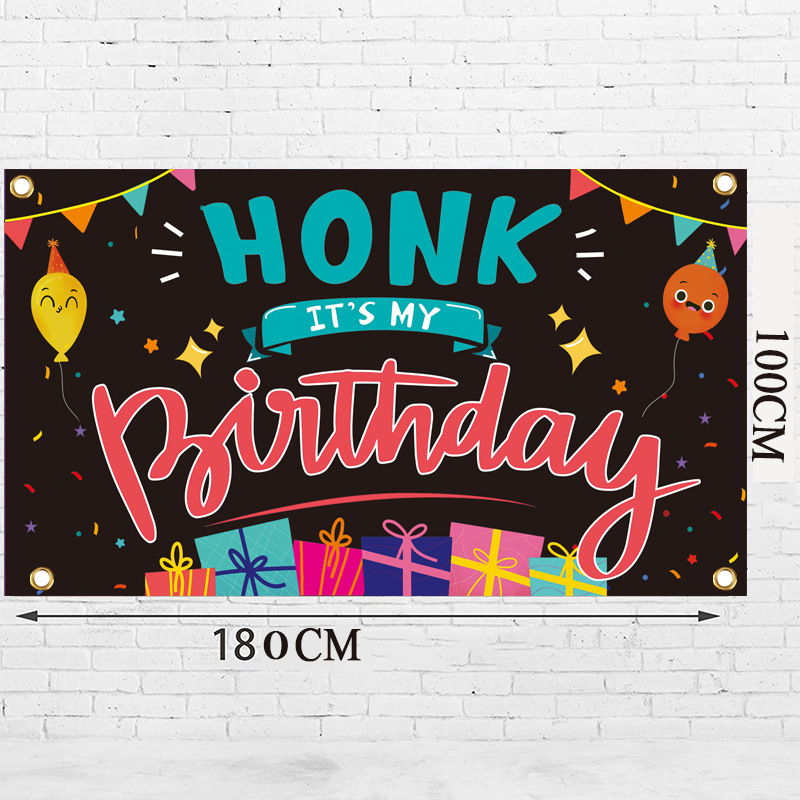 (Yellow) Happy Birthday Backdrop Banner for Girls Boys Colorful Balloons Birthday Backdrop for Kids Gifts Cake Table for Children Birthday Party Backdrop