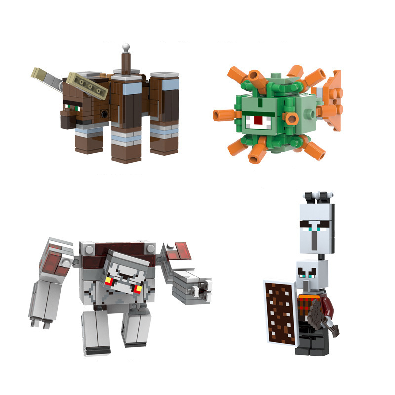 Minecraft My World Series Characters MiniFigures Building Blocks Playset Gift Idea for Girls and Boys Toys 4pcs Mini Toys Fit Lego
