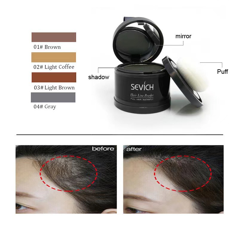 Light Coffee Sevich Hair Shadow Powder Root Concealer Powder