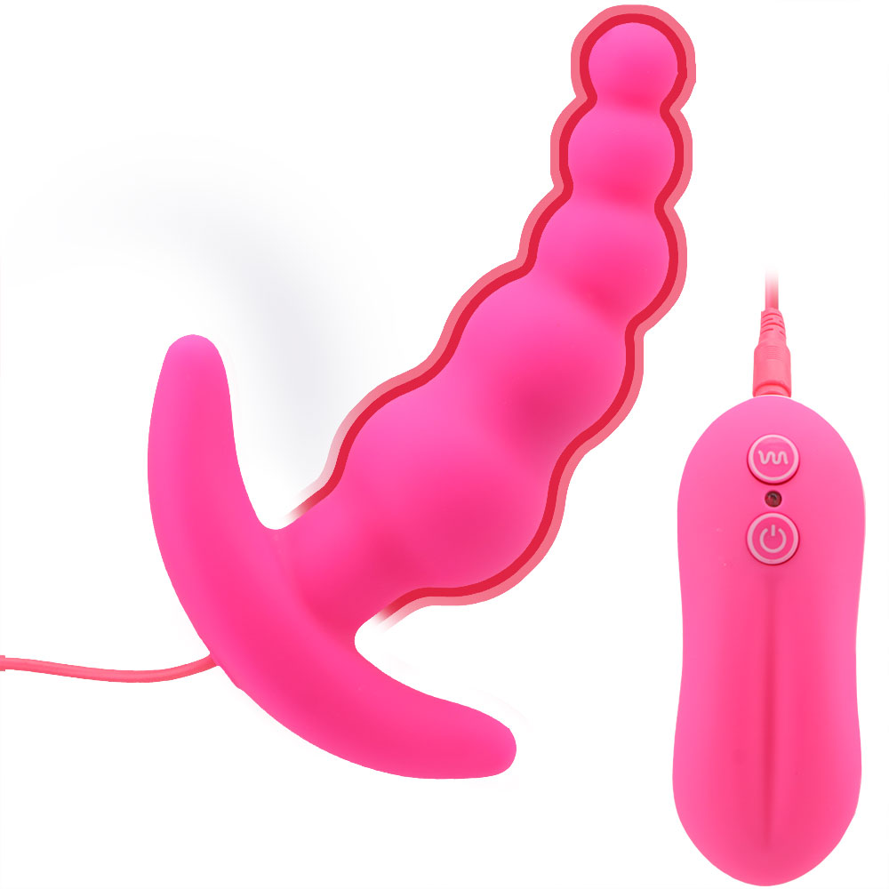 (Purple) Vibrating Prostate Massager Female Masturbation Anal Plug Vibrator Beads Butt Sex Toys Waterproof Powerful Wired For Men Couples 10 Frequency