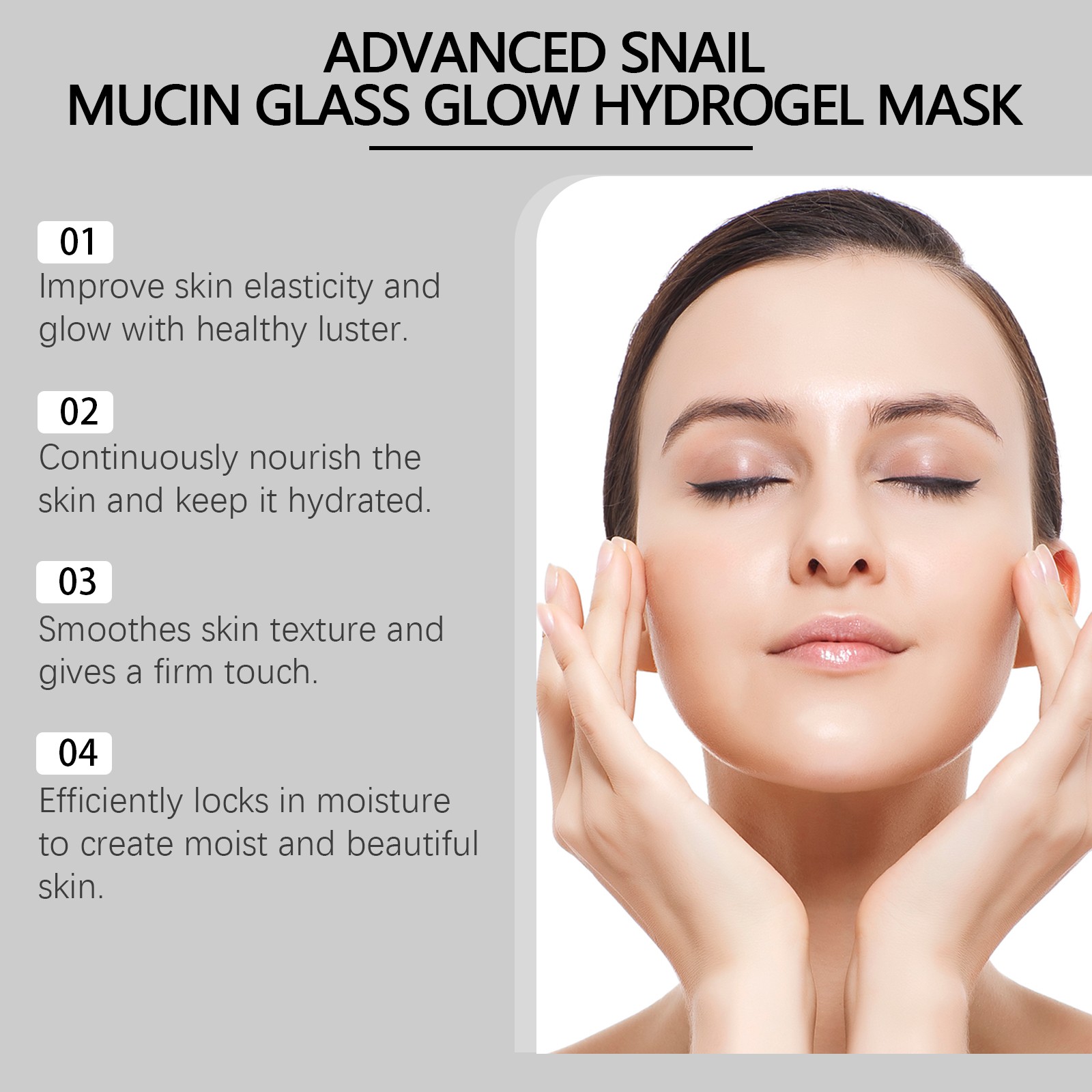 (1 PC) Mucin Moisturizing Mask Collagen Mask Firming Skin Anti Wrinkle Gentle Moisturizing Hydrating Softening Daily Facial Care Mask