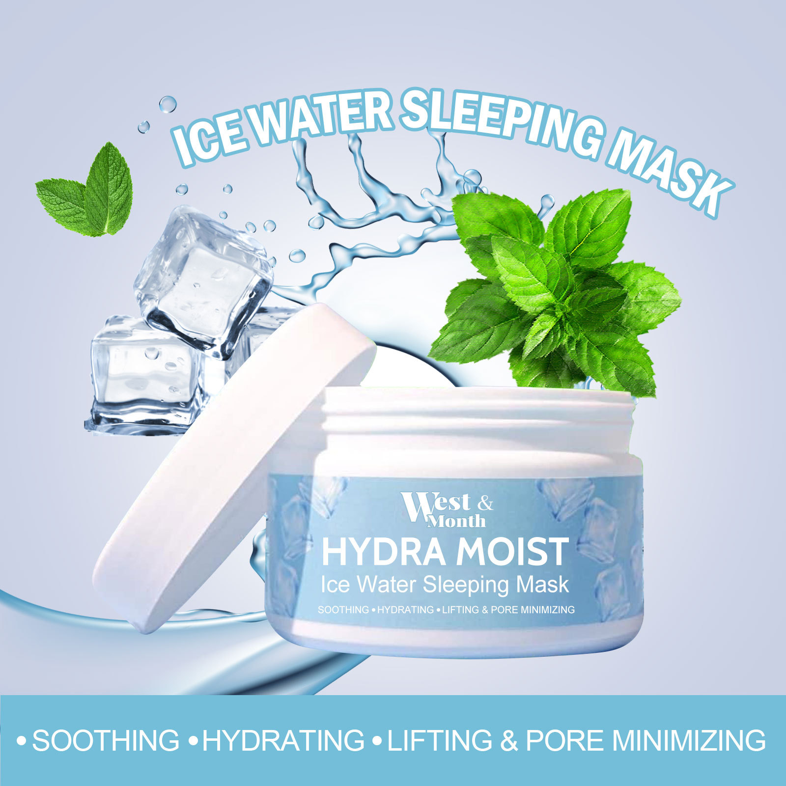 (1 PC) Hydrating Sleeping Mask Hydrating Nourishing Facial Mask Deep Cleansing Pores Acne Treatment Soothing Repair Moisturizing Pores Shrinking