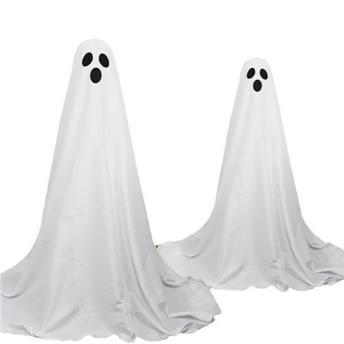 Lighted Spooky Ghost Halloween Decorations Scary Standing Ghost with LED String Lights Home Porch Garden Yard Lawn Party Horror Decor
