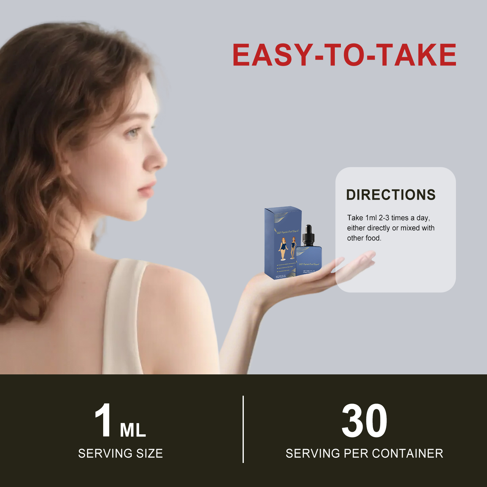 Body Care Drops | Gentle Formula for Body Contouring & Skin Elasticity | Daily Liquid Supplement for Toned Appearance & Energy Support | Lightweight Texture