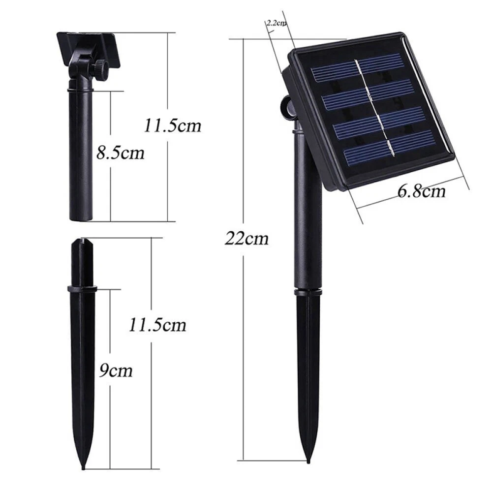 (RGB) Solar LED Dragonfly Fairy String Lights Waterproof Outdoor Garden Wedding Decor 7m 50LED