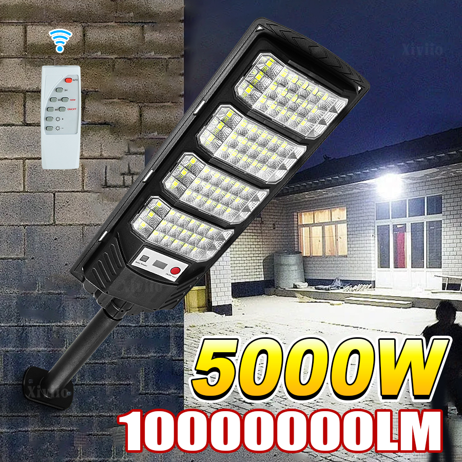 (2000W) Supr Powerful Solar Led Light Outdoor 5000W/3000W/2000W Wall Solar Lamp Motion Sensor Sunlight Garden Light