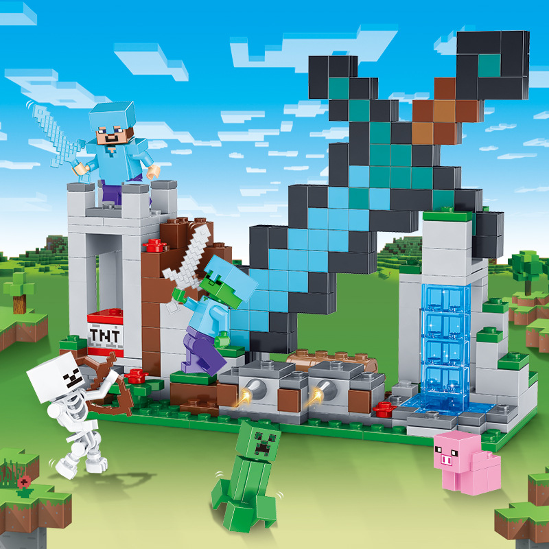 (Ender Dragon) Creative Boys Handmade Craft Minecraft Building Blocks Model Building Kits My World War City Without Box