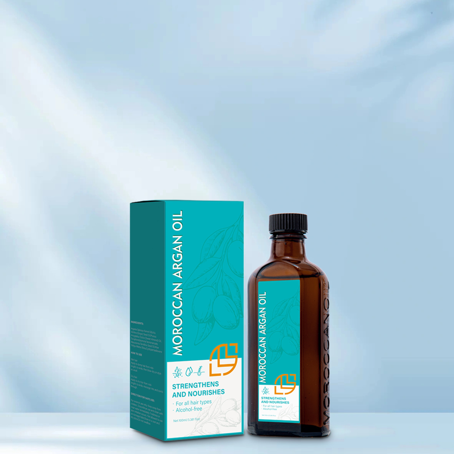 Moroccan Argan Hair Oil Moisturizing Nourishing Strengthening For Dry Damaged Hair Daily Frizz Control 100ml