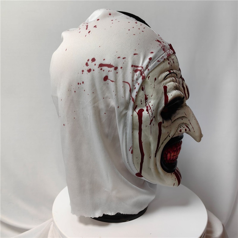 (Terrifier Clown) Terrifier Mask With Hat Clown Headgear Halloween Cosplay Horror Prop