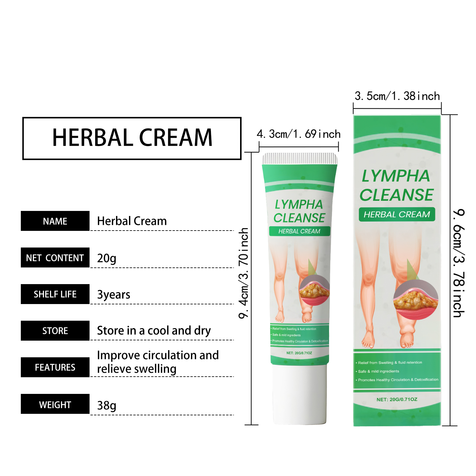 Herbal Body Care Cream Daily Massage Nourish Body Skin Mild Ingredients External Use Body Care Ointment