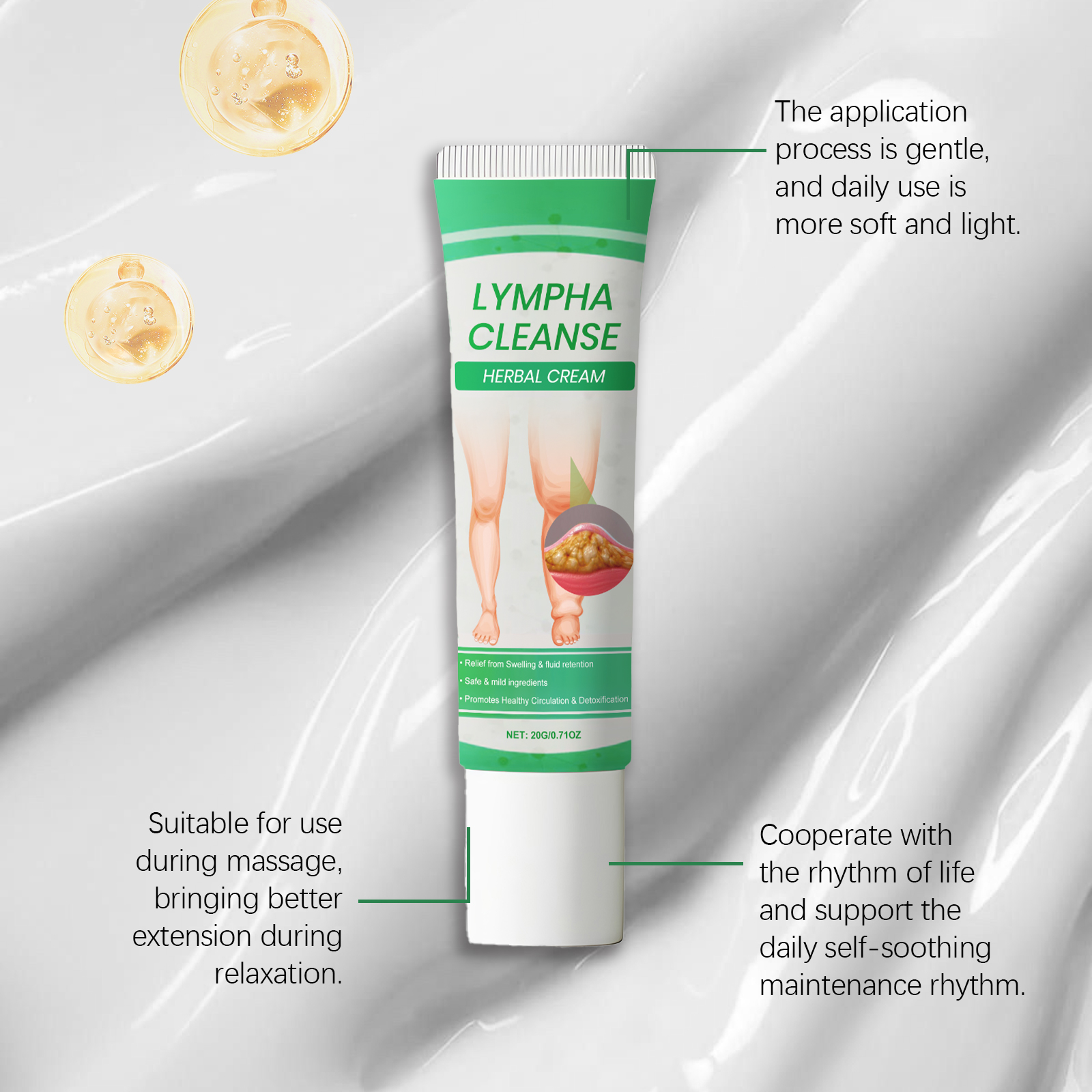 Herbal Body Care Cream Daily Massage Nourish Body Skin Mild Ingredients External Use Body Care Ointment