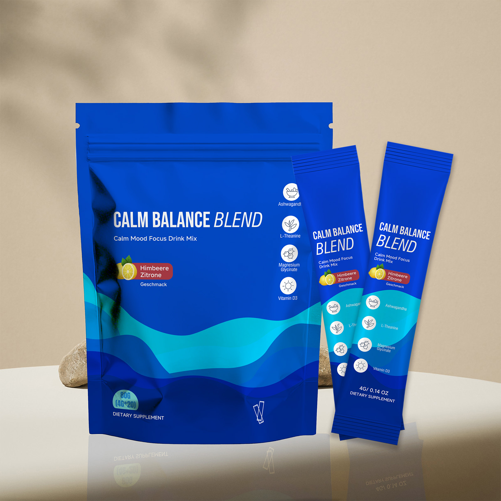 Calm Mind Gentle Care Powder Oral Daily Mood Balance Supplement Boost Body Energy Vitality And Focus Condition