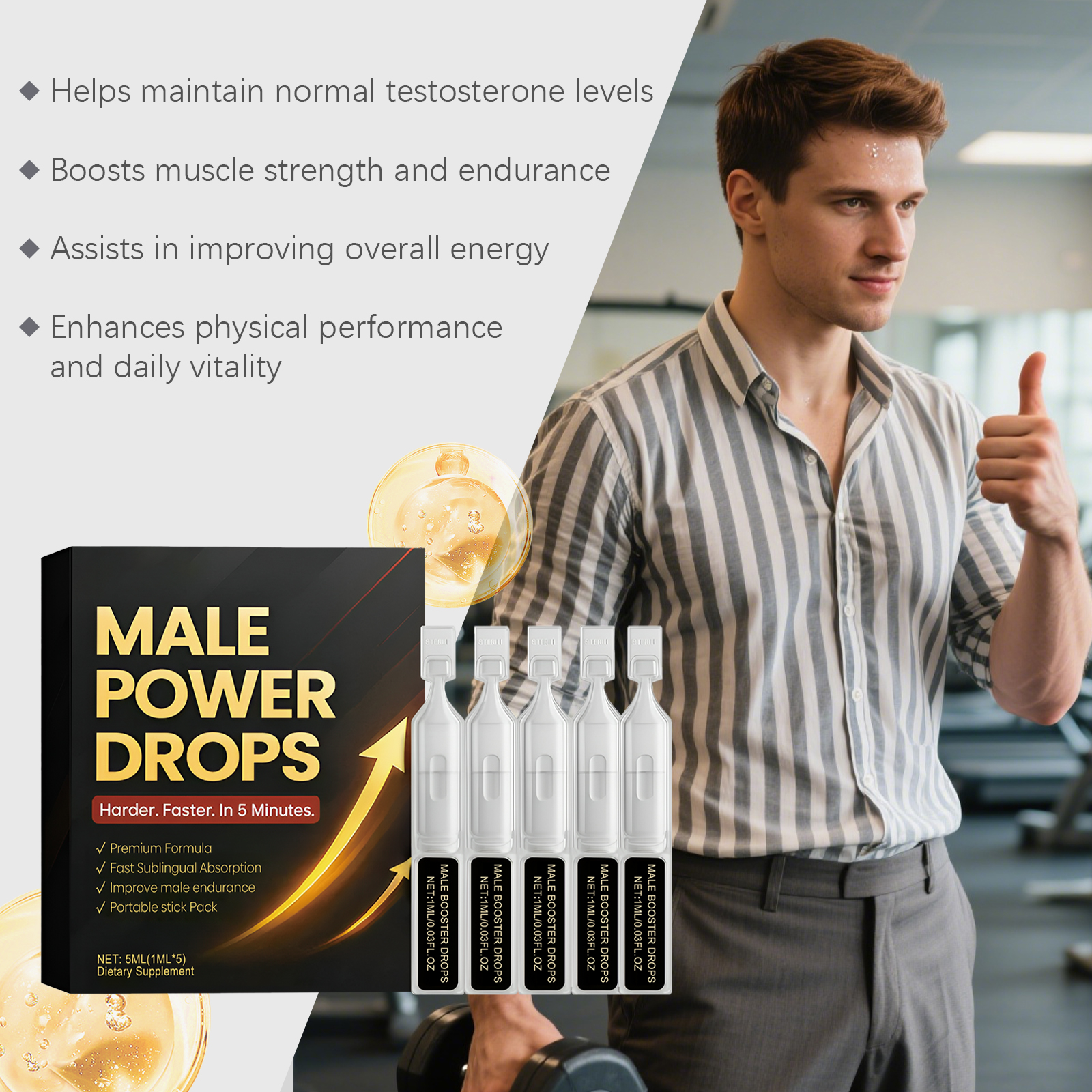 Male Body Care Drops Boost Vitality Daily Care For Men Replenish Energy Improve Physical Condition