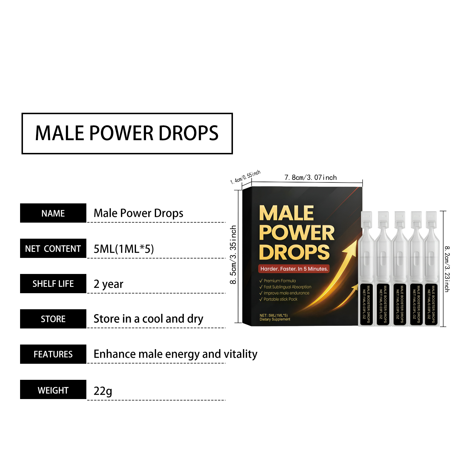 Male Body Care Drops Boost Vitality Daily Care For Men Replenish Energy Improve Physical Condition