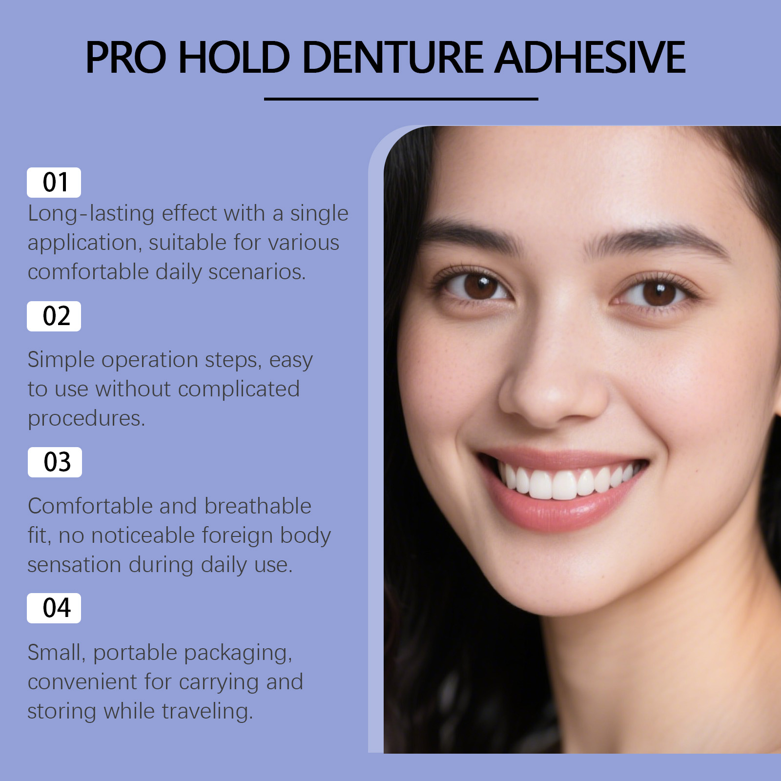 Denture Adhesive Easy Operation Natural Fit High Comfort Nice Appearance Mild Texture Fix Artificial Teeth Oral Daily Use Care Product