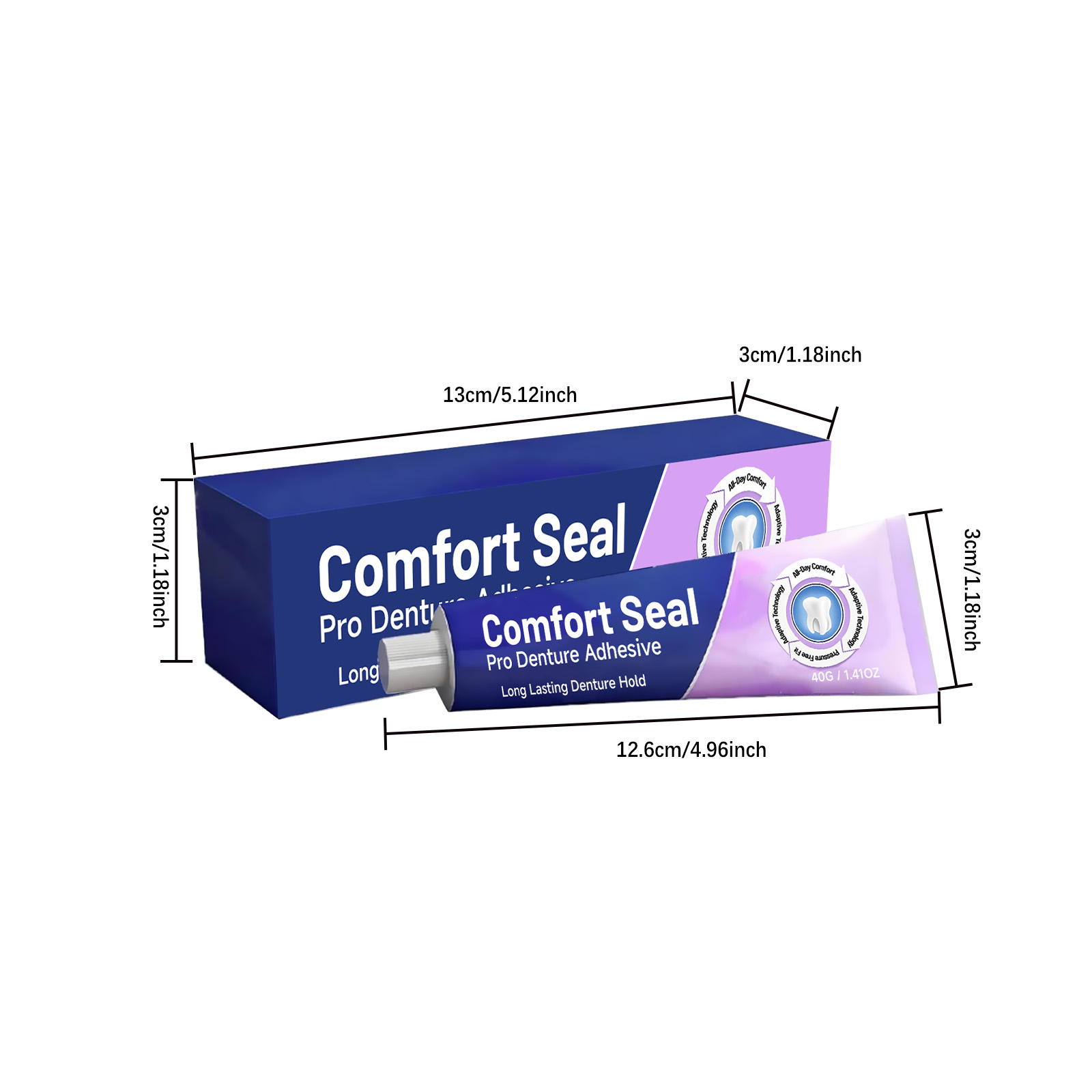 Denture Adhesive Easy Operation Natural Fit High Comfort Nice Appearance Mild Texture Fix Artificial Teeth Oral Daily Use Care Product