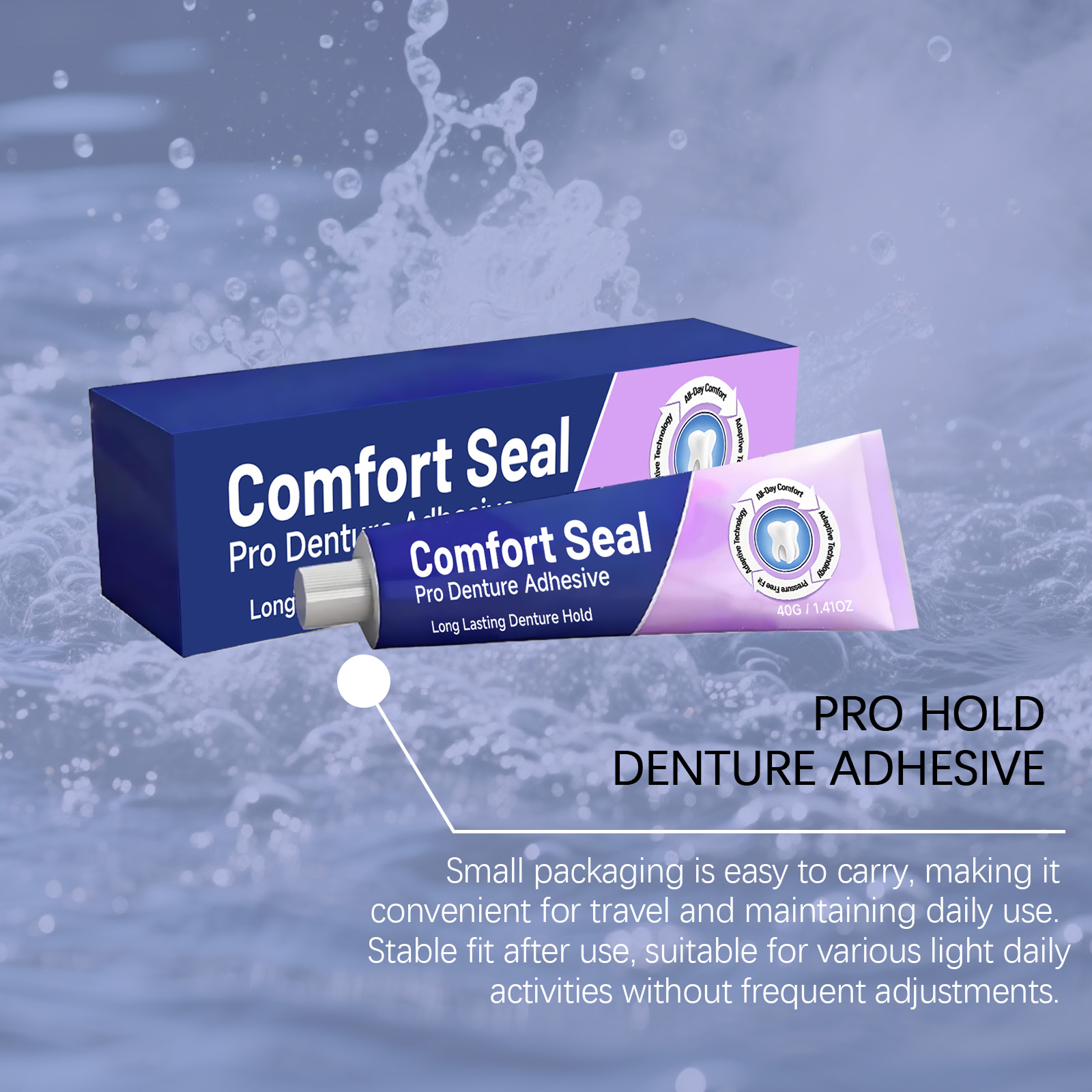 Denture Adhesive Easy Operation Natural Fit High Comfort Nice Appearance Mild Texture Fix Artificial Teeth Oral Daily Use Care Product