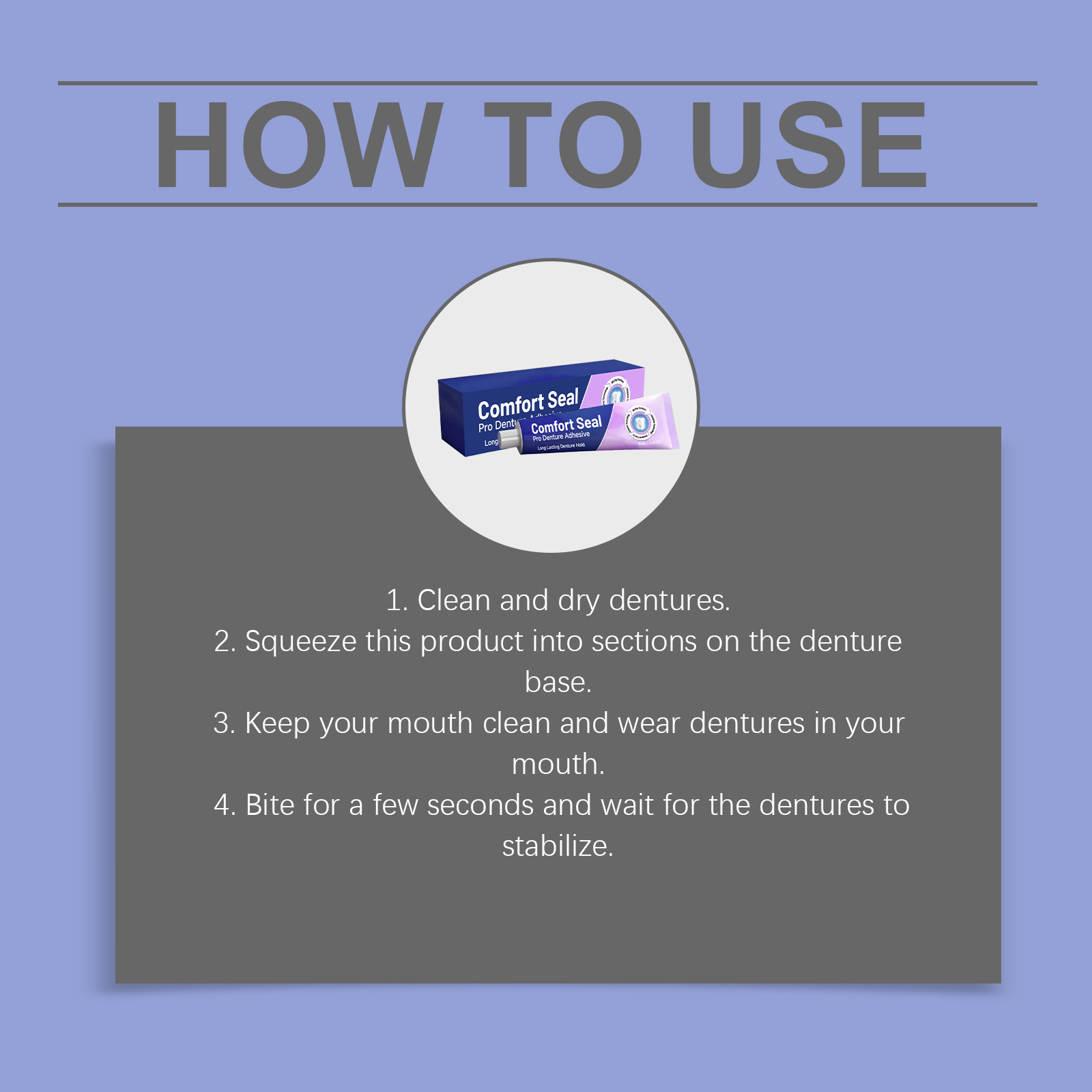 Denture Adhesive Easy Operation Natural Fit High Comfort Nice Appearance Mild Texture Fix Artificial Teeth Oral Daily Use Care Product