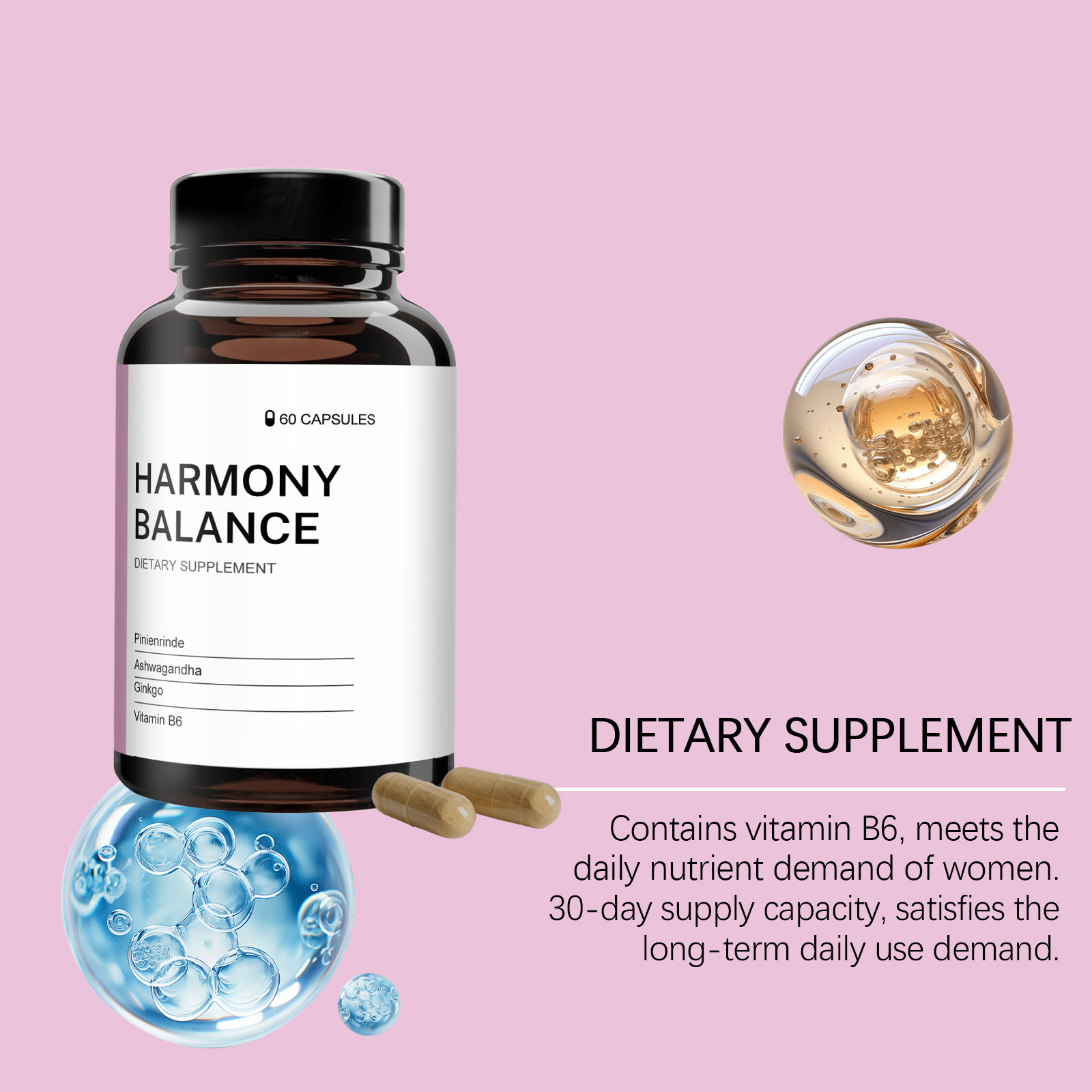 Women Balance Renew Nutrition Capsules Special Care Oral Dietary Supplement Cycle Nourish Physical Condition Regulate Nutrient Supply