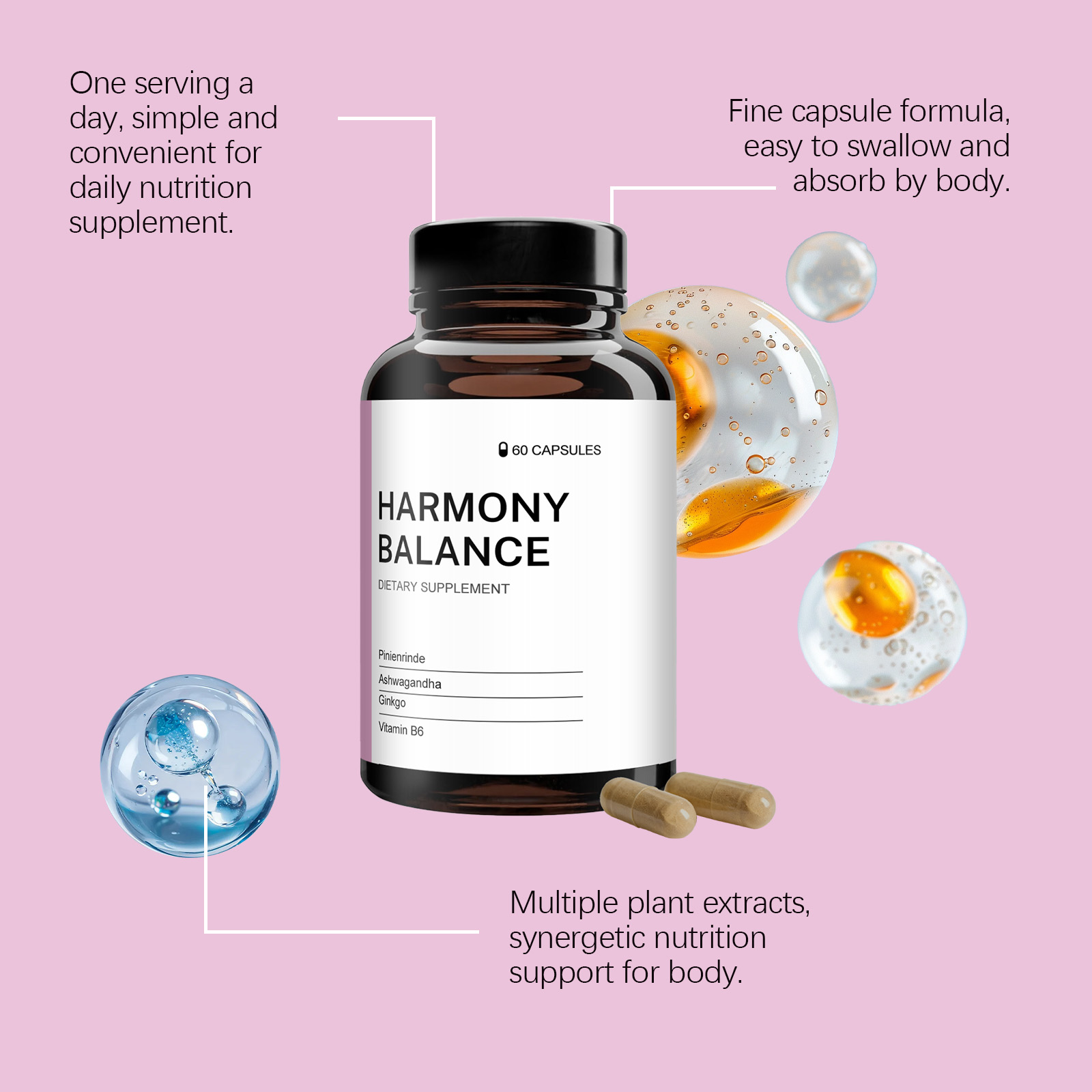 Women Balance Renew Nutrition Capsules Special Care Oral Dietary Supplement Cycle Nourish Physical Condition Regulate Nutrient Supply