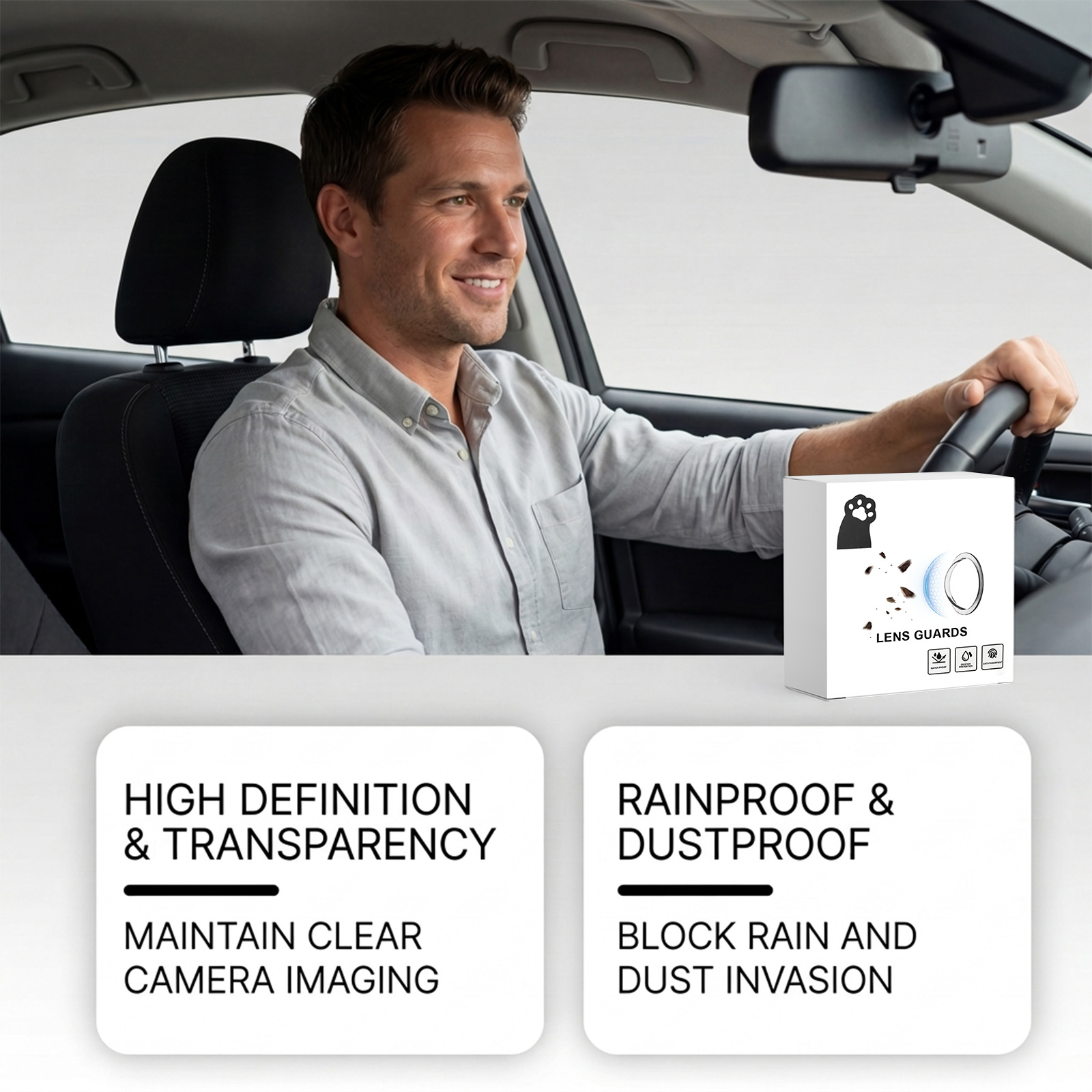 Car Camera Protective Film Lens Cover Vehicle Front Dedicated 360 Reverse Rear Image Shield For Auto Internal External Lens Safeguard