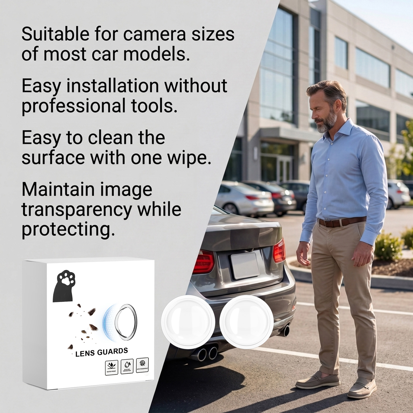 Car Camera Protective Film Lens Cover Vehicle Front Dedicated 360 Reverse Rear Image Shield For Auto Internal External Lens Safeguard