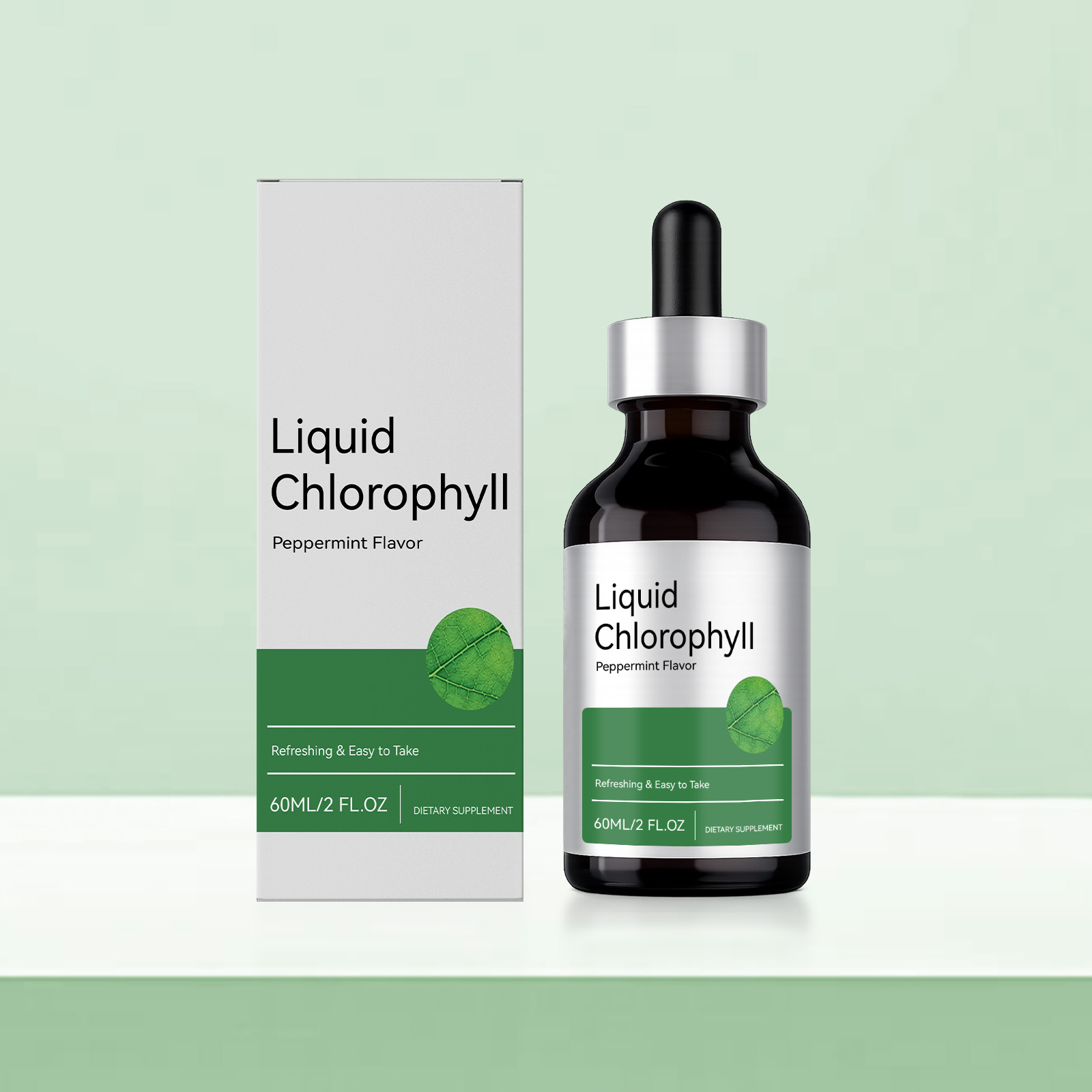 Peppermint Green Extract Refreshing Drops Plant Essence Balance Daily Diet Light Skin Supplement Oral Care For Body Tissue Nourishment