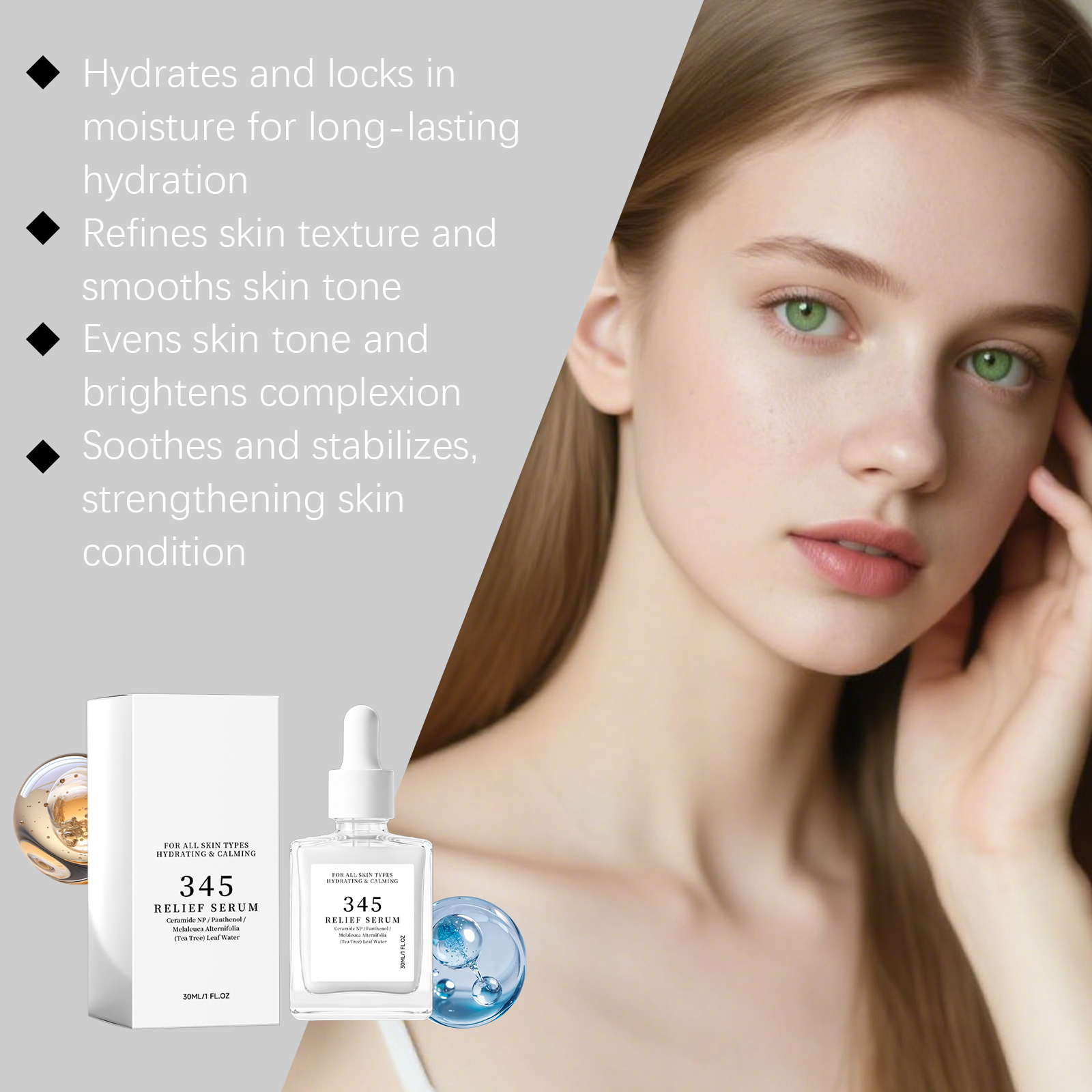 Moisturizing Essence Daily Hydrating Caring Delicate Soft Convenient Refreshing Non Sticky Facial Skin Care Liquid Formula Mild Gentle