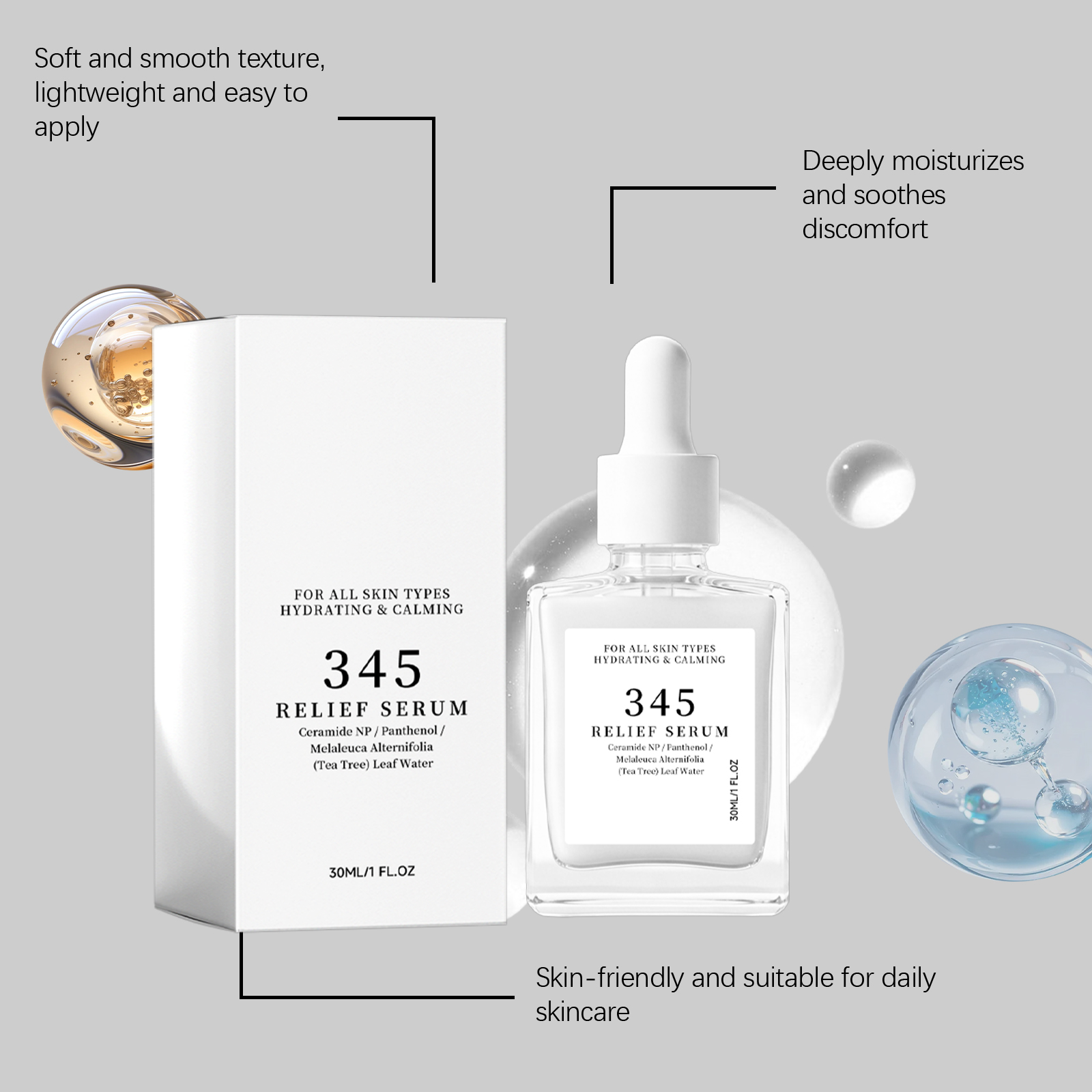 Moisturizing Essence Daily Hydrating Caring Delicate Soft Convenient Refreshing Non Sticky Facial Skin Care Liquid Formula Mild Gentle