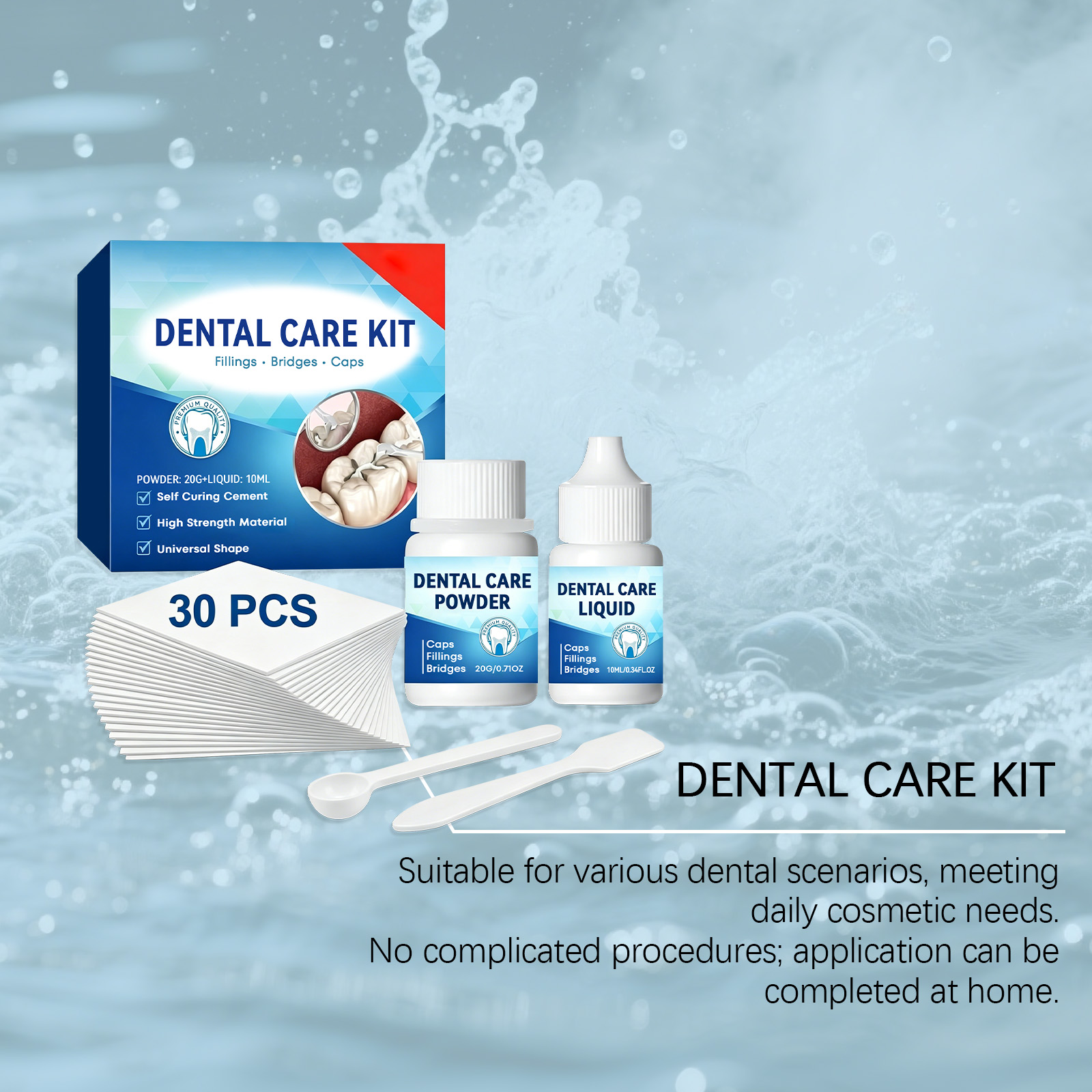 Dental Care Kit Quick Molding Mild Formula Invisible Beautiful Easy Operation Firm Teeth Beauty Repair