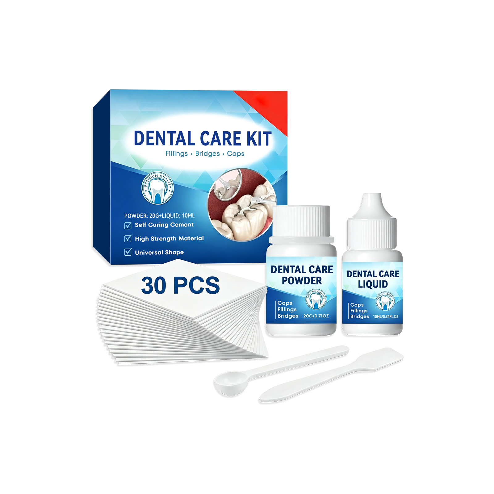 Dental Care Kit Quick Molding Mild Formula Invisible Beautiful Easy Operation Firm Teeth Beauty Repair
