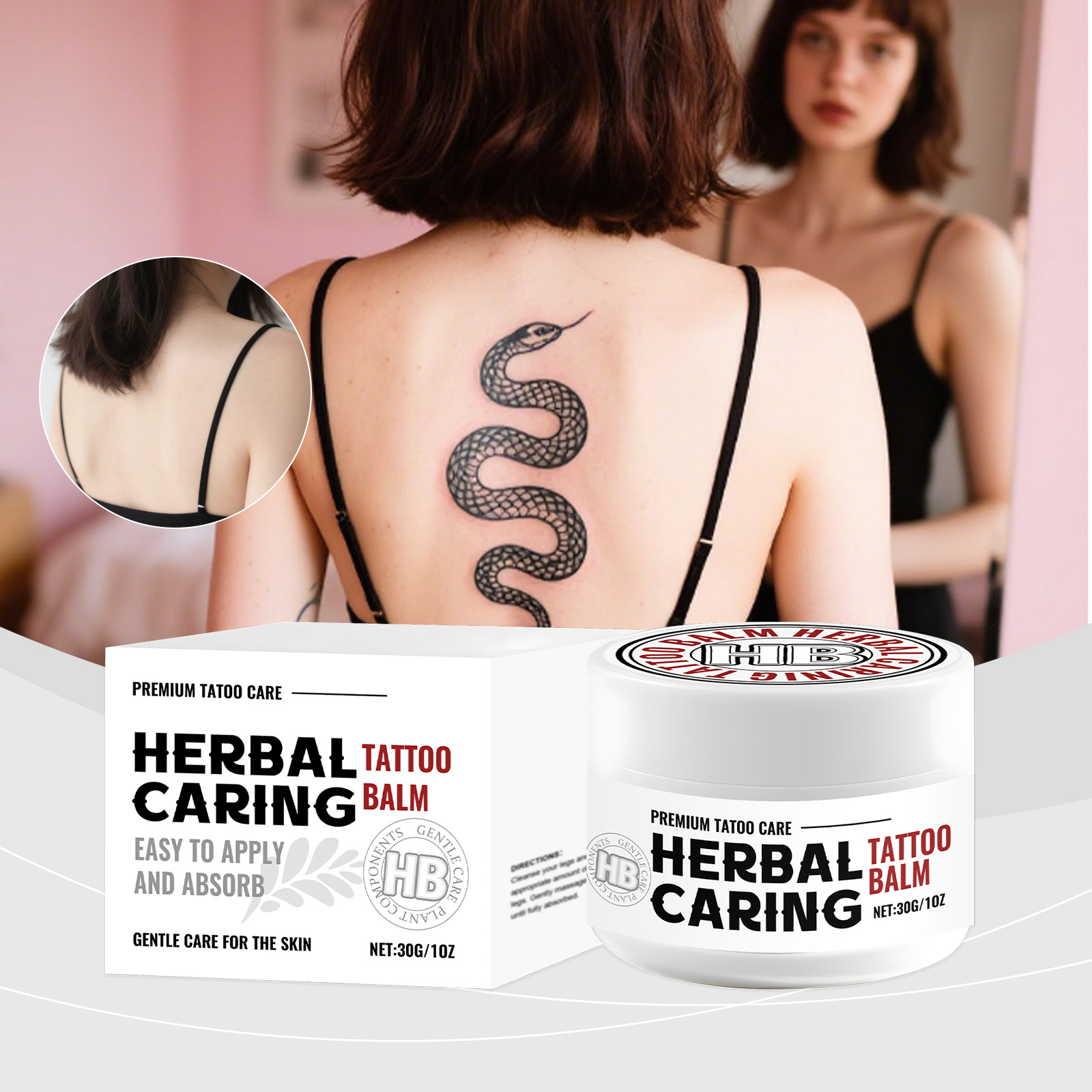 Herbal Tattoo Care Ointment Mild Gentle Nourishing Moisturizing Daily Care For Human Body Skin Care