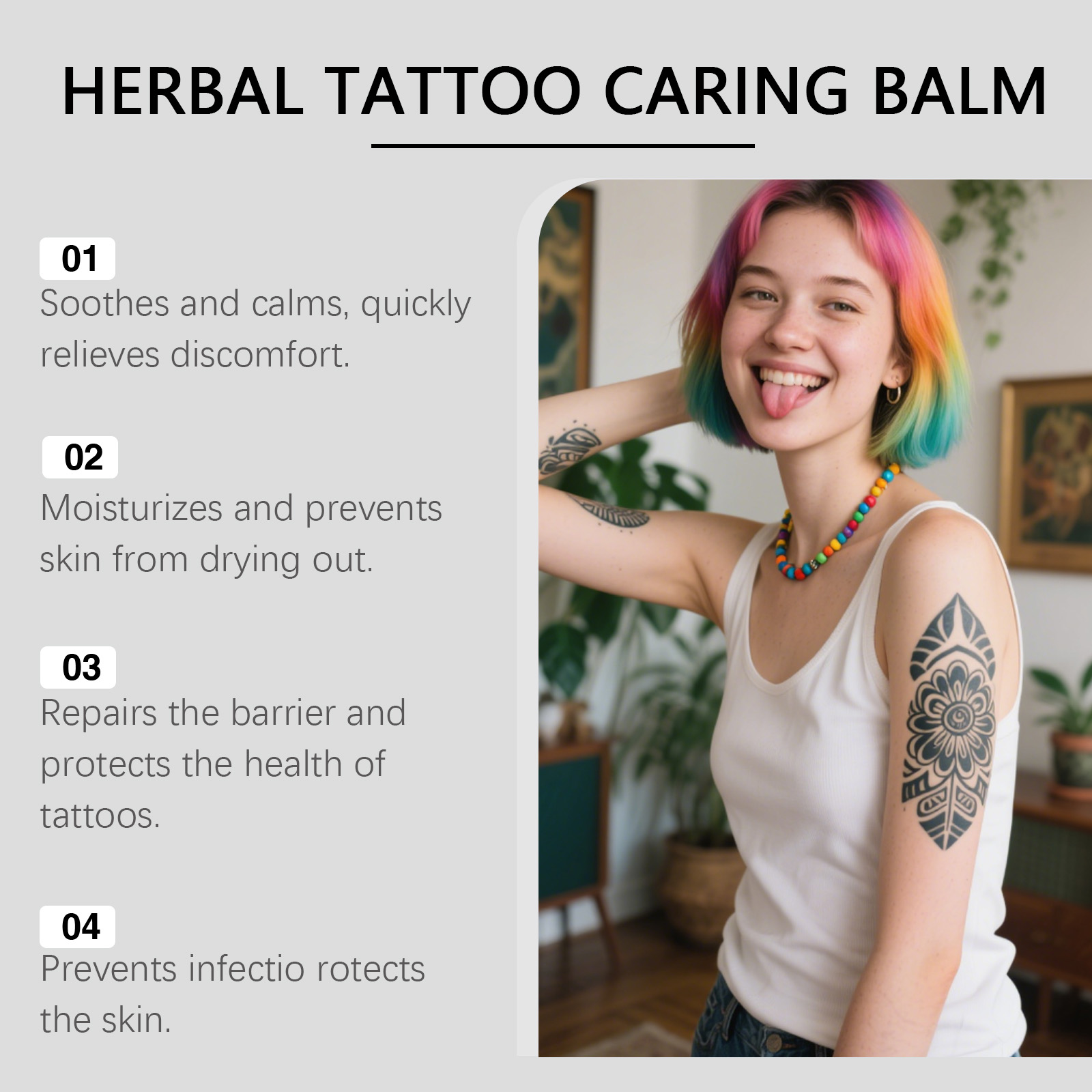 Herbal Tattoo Care Ointment Mild Gentle Nourishing Moisturizing Daily Care For Human Body Skin Care